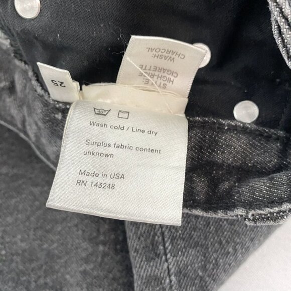 REFORMATION HIGH RISE CIGARETTE IN CHARCOAL GREY CUT LY008 - 25 - Picture 10 of 10